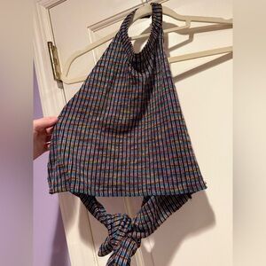 Multicolor Striped Crop Top